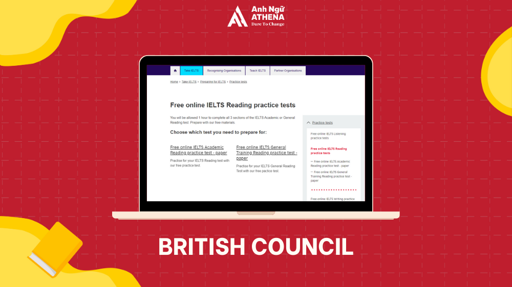 web luyện reading ielts